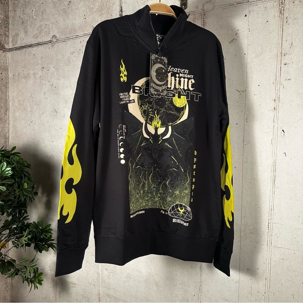 Killstar zip collar pull over track jacket size‎ S